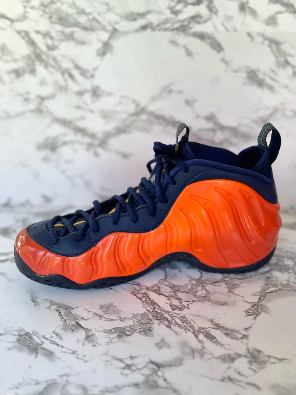 Nike Air Foamposite One Blue Void Rugged Orange Men’s Basketball Sneaker 13